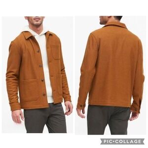 Banana Republic Mens Workwear Chore Jacket Copper Clay Wool Blend Size M